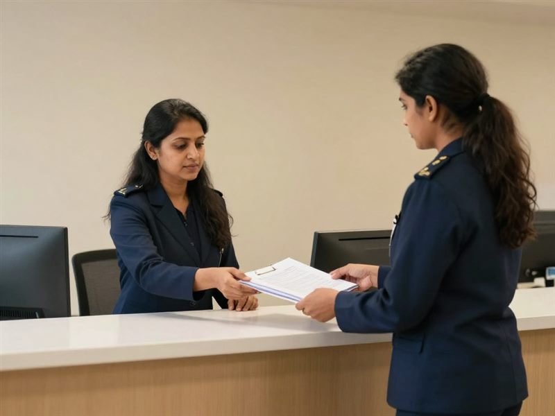 Handing in the application in person