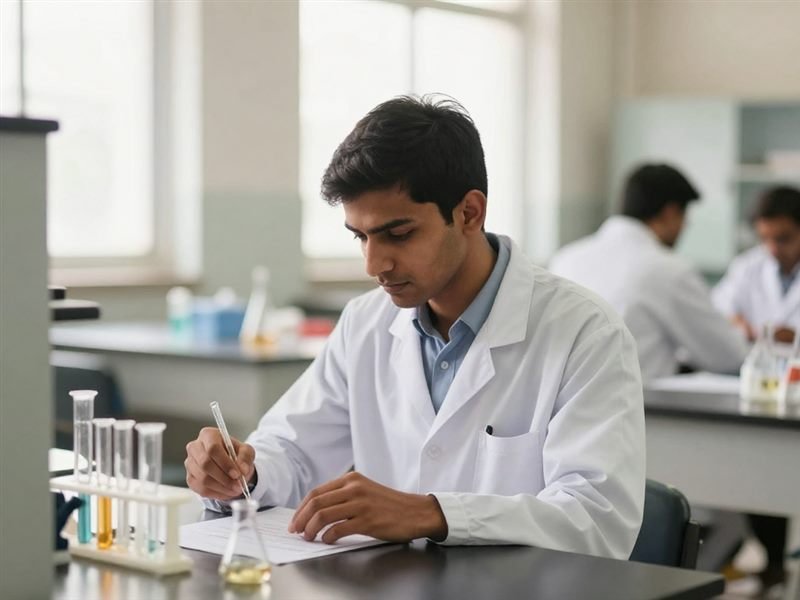 Inside a university teaching laboratory