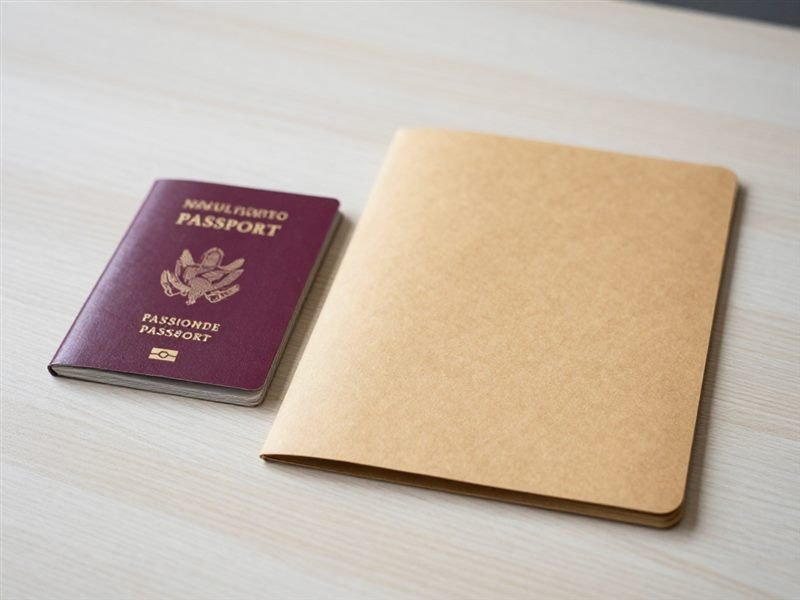A passport and a document folder are two different things